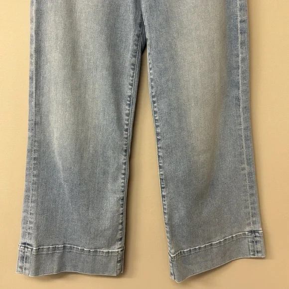 Fidelity Denim Aloe Super Wide Crop Jeans | size 26 | EUC | Teardrop Blue - Picture 6 of 16